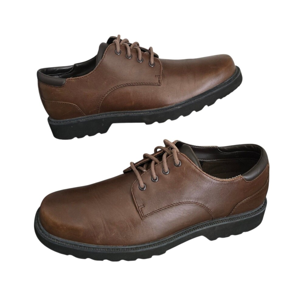 Rockport Northfield Shoes Mens Size 12 M Waterproof Casual Oxford Dark Brown